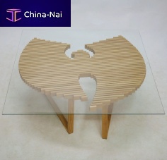 Original design table WUTANG glassoak base2 person