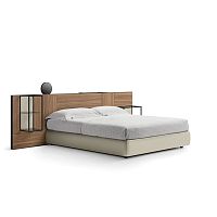 Double bed TECA VISIONcontemporaryupholsteredwith headboard
