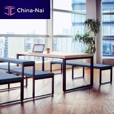 Contemporary table ALT PIAZZAwoodenmetal baserectangular