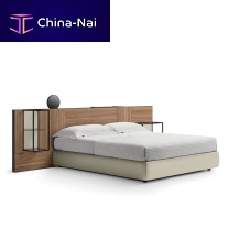 Double bed TECA VISIONcontemporaryupholsteredwith headboard