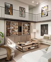 Free-standing bookcase TROCADEROcontemporarywoodencustom