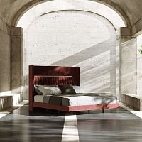 Double bed BARDOTcontemporaryupholsteredwith headboard