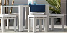 Contemporary table LAGUNA BLUEwoodenrectangulargarden