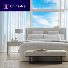 Contemporary bedside table CORONADO oakmarblemarble base