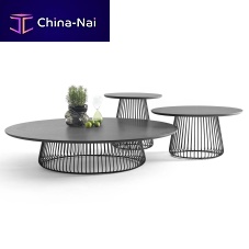 Contemporary coffee table CARLlavalacquered stainless steel baseround