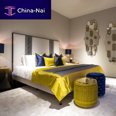 Double bed FLAME contemporaryupholsteredwith upholstered headboard