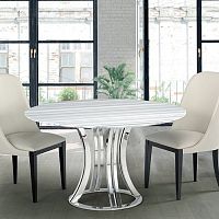 Contemporary dining table AURORA natural stonemetal baserectangular