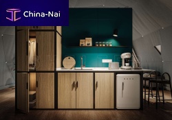 Contemporary kitchen wood veneermodularwhite