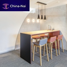 Contemporary high bar table WINEA PLUSwood veneermelaminefabric