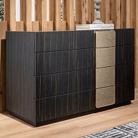 Contemporary chest of drawers DOVER lacquered woodwood veneerebony