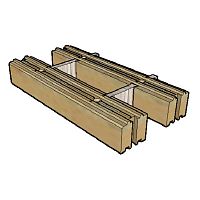 Wood concrete block HR 300 for low-energy houseshigh-performance