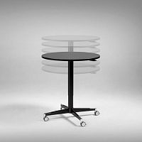 Contemporary table LIFT Amelaminemetal baseround