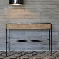 Contemporary sideboard table BOUVET CONSOLE PORTOROoakmarblelacquered metal steel base