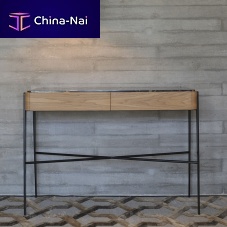 Contemporary sideboard table BOUVET CONSOLE PORTOROoakmarblelacquered metal steel base