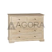 Traditional chest of drawers COTTAGE solid woodplywoodrectangular