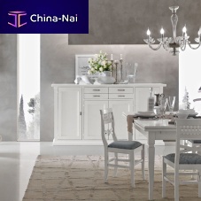 Traditional sideboard lacquered woodwhite