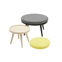 Contemporary coffee table ALMAwalnutashwooden base