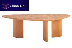 Contemporary table ZONTOwoodensolid woodtriangular