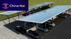 Metal carport SMARTPARKcommercialwith solar panel