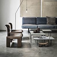 Contemporary nesting tables Square 34/24lacquered MDFcementcomposite