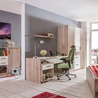 Free-standing desk CARIBA contemporaryoakstraight