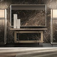 Contemporary sideboard table BLADEwoodensolid wood basemetal base