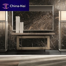 Contemporary sideboard table BLADEwoodensolid wood basemetal base