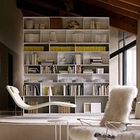 Free-standing bookcase Flat.cmodularcontemporarylacquered wood