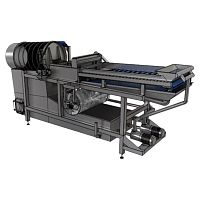 Flotation food washing machine for vegetablesautomaticbelt