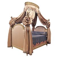 Canopy bed doubleLouis XVI styleupholstered