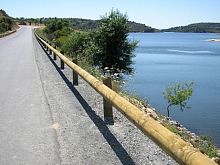 Wooden guard rail street