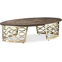 Contemporary coffee table ISIDOROglassmarblesteel base
