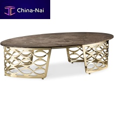 Contemporary coffee table ISIDOROglassmarblesteel base