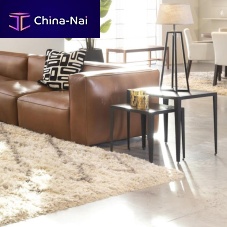 Contemporary side table GEORGIONporcelainiron basesquare