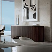 Contemporary sideboard CAMELIAeucalyptusmetalleather