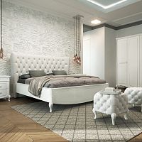 Double bed PRESTIGE 2classicwith headboardlacquered wood