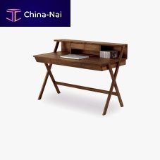 Contemporary writing desk NAVARRAoaksolid woodwalnut