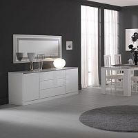 Contemporary sideboard NADIAlacquered woodwhite