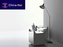Contemporary side table CUBOVO glasslacquered woodsquare