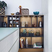 Wall-mounted shelf NICHEcontemporarylacquered woodmelamine