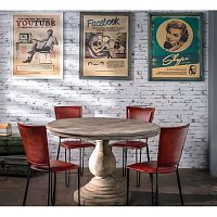 Traditional table BALTIMORA solid woodwooden baseround