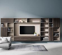 Contemporary TV wall unit ADDBOXwooden