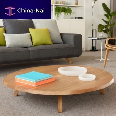 Contemporary coffee table Bomba wood veneersolid woodoak