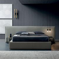 Double bed BOWIEcontemporaryupholsteredwith headboard