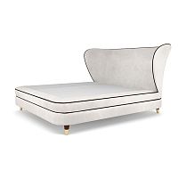 Double bed Tilescontemporaryupholsteredwith upholstered headboard