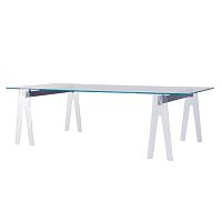 Contemporary dining table CLAMPglassrectangularhome