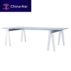 Contemporary dining table CLAMPglassrectangularhome