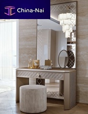 Traditional dressing table BELLAGIOlacquered glass1-seat