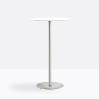Contemporary high bar table INOX 4404woodenmetalstainless steel base
