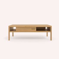 Contemporary coffee table DALIDAoakrectangularwith storage compartment
